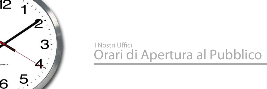 ORARI DI APERTURA UFFICI COMUNALI